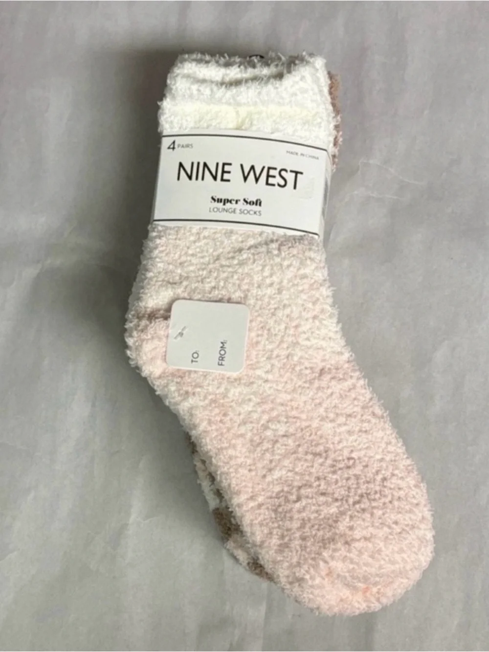 New Nine West Socks Women’s 4 Pair Soft Cozy Plush Lounge Socks Casual Active